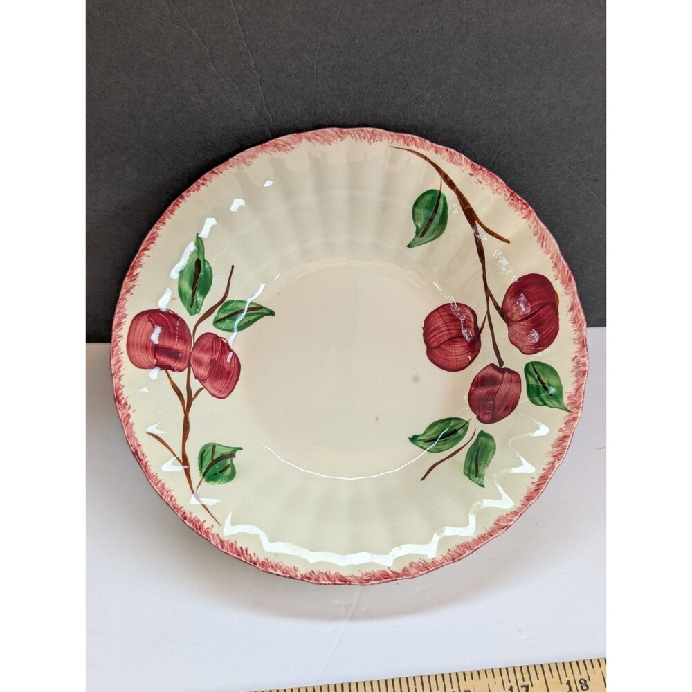 Vintage Blue Ridge Southern Pottery Crab Apple 9" Round Serving Bowl